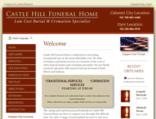 Tablet Screenshot of castlehillfuneralhome.com